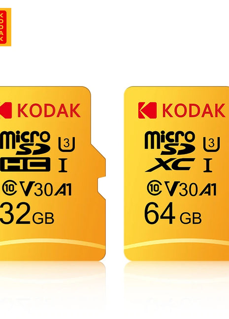Scheda Micro SD KODAK Scheda di memoria ROSSA con Adapte 32 GB MicroSDHC 64 GB MicroSDXC MicroSD C10 A1 TF Schede Flash Cartao De Memoria