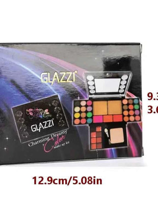 37 Colors Makeup Palette Kit Mini Travel Size Eyeshadow Blush Pressed Powder Lipstick Set Korean Cosmetics Women Waterproof