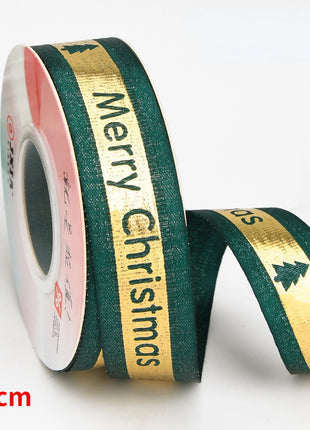 Nastro natalizio stampato da 5 metri Nastro natalizio in poliestere per design fatto a mano Decorazione natalizia Confezione regalo bouquet torta fai da te - riparo82