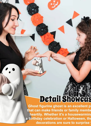 Halloween Cute Ghost Statue Creative  Crafts  Suitable For Party Scene   Home Living Room Bedroom Office Desktop Decoration ﻿ - Riparo82