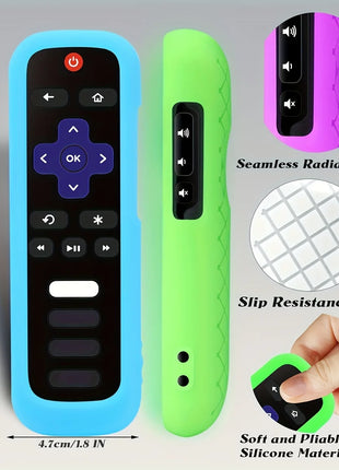 1/2/3 piece set of luminous silicone remote control with rope suitable for TCL Hisense Roku TV remote control - Riparo82