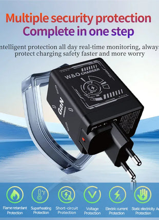 W&O GaN Fast Charging Cable Type C 20W and Lightning Liquid Silicone Cable for iPhone 14 15 Pro Max Xiaomi Realme Redmi ﻿ - Riparo82