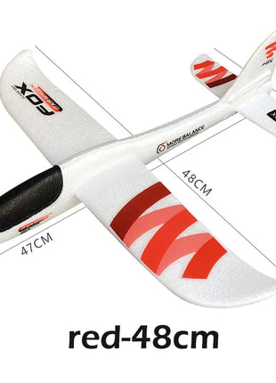 48/99 CENTIMETRI Grande Schiuma Aliante Aereo Lancio A Mano Aerei Giocattolo All'aperto 2 Modalità di Volo Giocattolo Volante per I Bambini Festa di Compleanno favori - riparo82