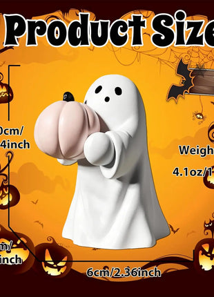 Halloween Cute Ghost Statue Creative  Crafts  Suitable For Party Scene   Home Living Room Bedroom Office Desktop Decoration ﻿ - Riparo82