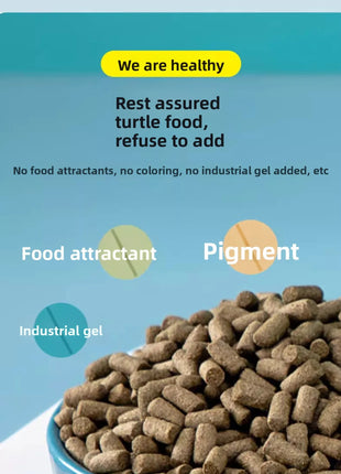 YUR KWAI Sub-Adult Turtle Food - Protein Pellets for Red-Ear Slider/Terrapin/Box Turtle-Shell Hardening Formula with Calcium&D3 - Riparo82
