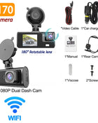 3Camera Dash Cam For Car Camera 1080P Video Recorder WIFI Car DVR 2lens Front Rear View Camera Night Vision Car Accessories - Riparo82