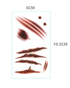 10pcs Halloween Bloody Wound Tattoo Stickers Trick Scary Waterproof Temporary Tattoo DIY Fake Tattoo Halloween Party Decoration - Riparo82