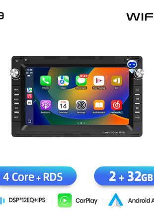 AWESAFE Carplay android Auto Radio for VW Golf 4 Passat POLO Transport T5 Multivan Seat Jetta Car Intelligent Systems Autoradio - Riparo82