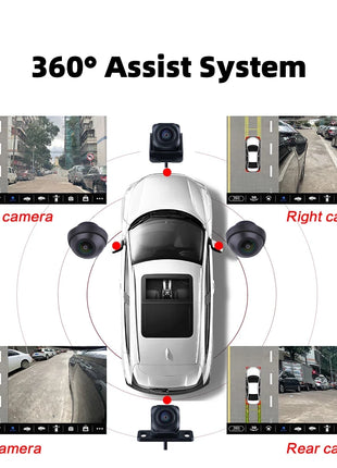 360 Cameras Car Panoramic Camera 1080P AHD Front /Rear /Left /Right Rear View Cameras System for Android Auto Radio Night Vision - Riparo82