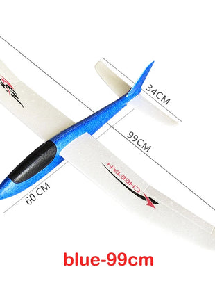 48/99 CENTIMETRI Grande Schiuma Aliante Aereo Lancio A Mano Aerei Giocattolo All'aperto 2 Modalità di Volo Giocattolo Volante per I Bambini Festa di Compleanno favori - riparo82
