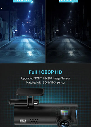 Dash Cam Smart Car DVR Camera Wifi APP Voice Control Dashcam 1080P HD Night Vision Car Camera Video Recorder G-sensor dash cam - Riparo82