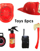 Costume cosplay da pompiere per bambini Ragazzi Ragazze Festa di carnevale di Halloween Sam Uniforme da pompiere Abbigliamento da lavoro Regalo di Natale