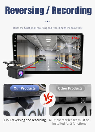 Double Recording Front And Rear Camera Full HD 170° Wide Angle Dash Cam for Android Multimedia ADAS Car DVR USB TF Card 32G 64G - Riparo82