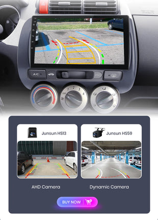 Junsun Wireless CarPlay Android Auto Car Radio for Honda Fit Jazz City 2002 2003 2004-2007 RDS GPS 4G WIFI Multimedia autoradio - Riparo82