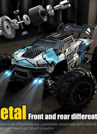 Teeggi 16101 /16102 PRO 1:16 Auto RC ad alta velocità con luce LED Drift 70KM/H 4WD RC Off-Road Car Monster Truck Giocattolo per i regali del capretto