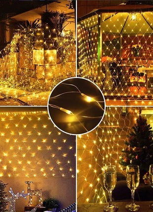 1.5M-18M LED Net Mesh Fata Luci Stringa Tenda Ghirlanda Esterna Impermeabile Per Albero Di Natale Festa Giardino Decorazione di Nozze