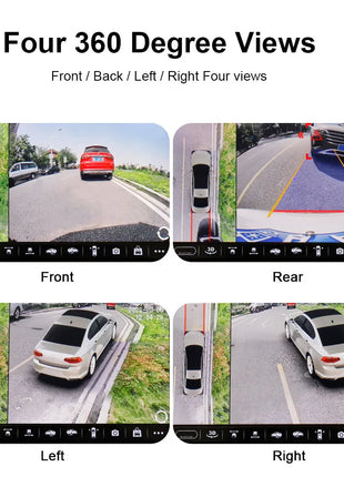 360 Vehicle Camera Panoramic Surround View 1080P AHD Right+Left+Front+Rear View Camera System Of Android Auto Radio Night Vision - Riparo82