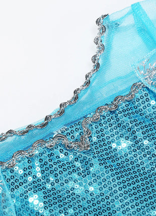 Disney Frozen Elsa Regina delle nevi Abito da principessa Costume da ragazza Halloween Bambini Gioco di ruolo Carnevale Bambini Compleanno Abito da festa