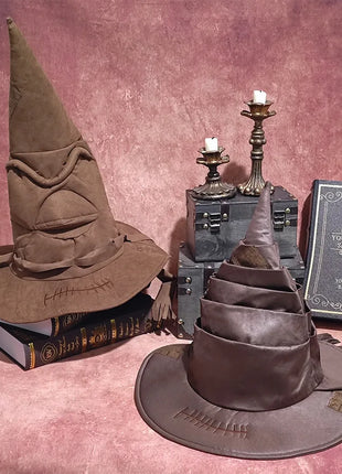 Anime Movies Witch Wizard Hat Potters Sorting Hat Leather Halloween Party Props Dress Up Hat Men Cosplay Costume Accessories - Riparo82