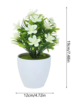 1pc Artificial Potted Plant Small Bonsai Flowers Pot Simulated Tree Ornaments Wedding Home Hotel Office Table Decor Fake Plants