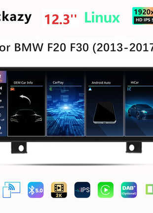 12.3"Wireless Carplay Android 14 Car Radio For BMW 1 Series F20 F21 2Series F23 2013-2016 NBT EVO Multimedia Player Stereo Audio - Riparo82