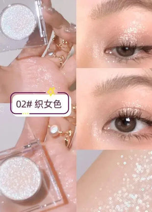 Hot Monochrome Eyeshadows Cowherd Weaver Girl Pearlescent Fine Glitter Sequins Cement Matte Student Eye Shadow Palette Wholesale - Riparo82