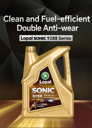 Lopal SONIC 9288 5W-30 SP GF-6A 4L * 1 Bottiglia Olio Motore Auto 4L Lubrificante Olio Motore Sintetico Completo per Auto Protezione Avanzata
