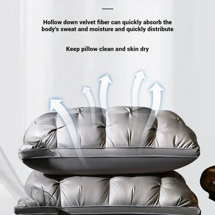 Sleeping Pillows Comfortable Pillows for Sleeping 5-star Hotel Pillow Three-dimensional Soft Bilateral Washed Solid Color Pillow
