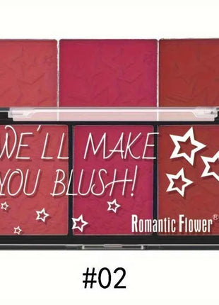 Matte Blush Palette 3 Colors Natural Red Orange Pink Lightweight Breathable Makeup Rouge Eyeshadow for Enhanced Beauty