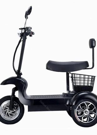 3 Wheel Mini Electric Adult Tricycle For 2 Person 500W Electric Scooter For Old People With Cargo Basket/USB/Fashion Lamp 35KM/H - Riparo82