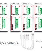 Batteria ricaricabile agli ioni di litio da 9 V a lunga durata 21800 mWh ad alta capacità per pedale rilevatore di fumo per microfono per chitarra con cavo - riparo82