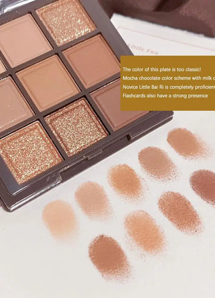 9 Colors Eyeshadow Palette Sweet Cool Girls Punk Smokey Black Grey Eye Shadow Palette Matte Eye Contouring Eye Makeup - Riparo82