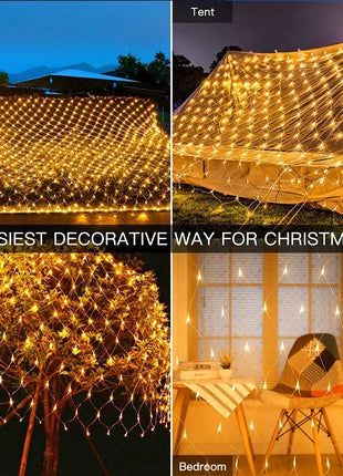 1.5M-18M LED Net Mesh Fata Luci Stringa Tenda Ghirlanda Esterna Impermeabile Per Albero Di Natale Festa Giardino Decorazione di Nozze