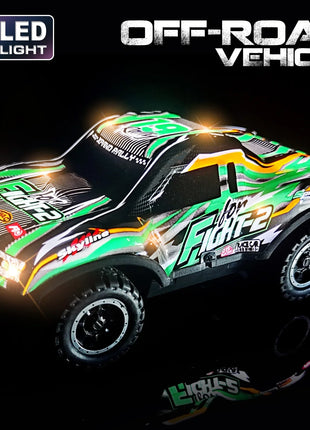 Auto telecomandata Jeep fuoristrada illuminata a LED Piccola proporzione Macchinina giocattolo per bambini non carica