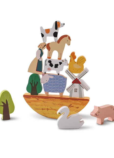 Gioco Montessori 1 set di fattoria simulato giocattoli in legno per bambini giocattolo educativo decorazione della stanza del bambino arredamento per il desktop regalo per bambini - riparo82