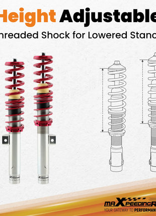 Coilovers Lowering Kit For BMW 3-Series (E46) M3 RWD 1999-2005 Spring Front Rear Coilovers, Suspension Struts