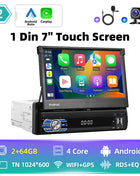 Hikity 2+64G Android Car Radio carplay Autoradio 1Din 7'' Touch Screen Car Multimedia Player GPS Navigation Wifi Auto Bluetooth - Riparo82