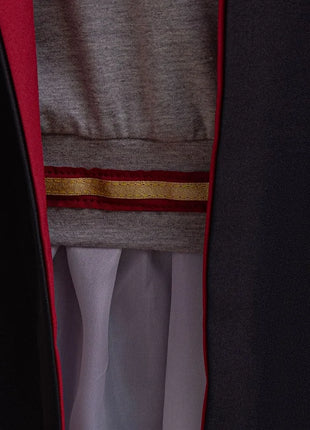 Costume cosplay di film di Halloween per bambini Top a righe per ragazze + mantello Abito casual Carnevale Halloween Compleanno Abito da scuola magica