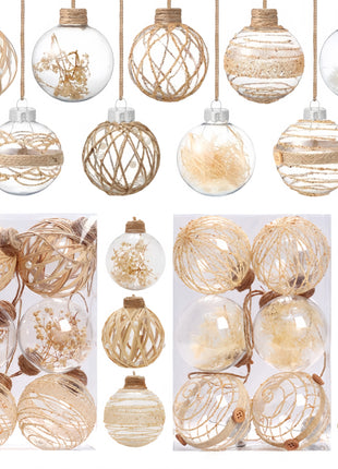 Ornamenti con palline di Natale in fattoria Decorazioni per l'albero di Natale Ornamenti pendenti di Natale Ghirlanda di tela per le vacanze di Natale Decorazioni per feste Boho - riparo82