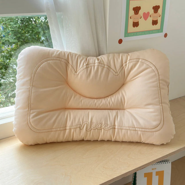 Comfortable Low Pillows for Parent and Child, Pure Cotton and Bean Velvet, Kids Adult Sleeping Pillows, 30x50 cm, 40x60, 48x74cm