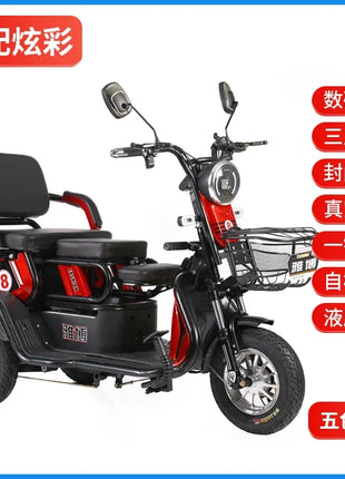Triciclo elettrico HLZ triciclo domestico per adulti a batteria - riparo82