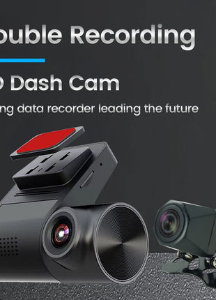 New Double Recording HD Dash Cam Visual angle 130° Super HD 1080P+720P support AR/ADAS driving assistance/fixed electronic dog - Riparo82