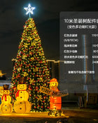 Grande albero di Natale illuminato per esterni 3/4/5/6/10 m cornice centro commerciale hotel decorazione natalizia quadrata