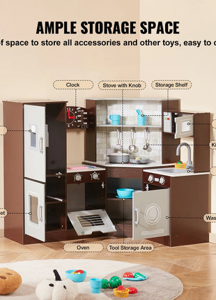 SucceBuy Play KitchenToys Set Accessori per utensili da cucina per bambini con macchina per il ghiaccio per giocattoli per bambini Regali di compleanno per ragazze in età prescolare - riparo82