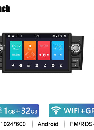 Podofo 7" Car Radio Wireless CarPlay Android Radio For FIAT Punto 2005-20009/Linea 2007-2011 Multimedia GPS FM WIFI BT Autoradio - Riparo82