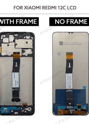 Schermo LCD Per Xiaomi Redmi 12C Display LCD Touch Screen Digitizer Assembly 22120RN86G 22120RN86I 22126RN91Y 2212ARNC4L Parti - riparo82