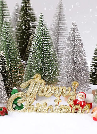 Mini alberi di Natale Dimensioni diverse Mestiere Base in legno artificiale Mini albero di Natale Natale Festa a casa Decorazione di Capodanno 2025