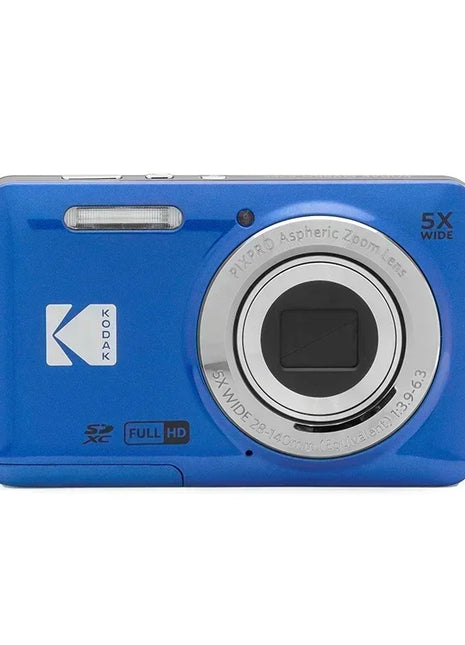 KODAK PIXPRO FZ55-RD Fotocamera digitale da 16 MP Zoom ottico 5X 28 mm Grandangolo 1080P Video Full HD Telecamera per vlogging LCD da 2,7"