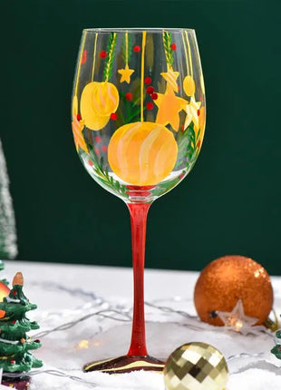 Bicchieri da vino natalizi da 450 ml Albero di Natale di Babbo Natale Aghi di pino Bicchieri da vino rosso per vino Succo di champagne - riparo82