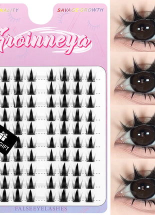 GROINNEYA DIY Lashes Extension Kit Cute Cat Paw False Eyelashes for Enlarged Eyes Korean Actress Natural Make Up - Riparo82